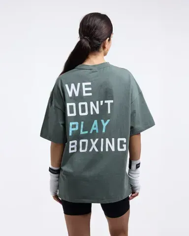 Футболка We Don't Play Boxing Oversized Boxraw Зелена XS 600139_xs фото