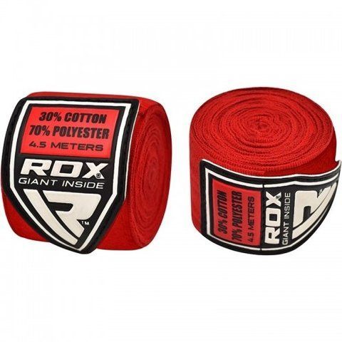 Бинти боксерські RDX Fibra Red 4.5m 600066 фото
