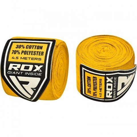 Бинти боксерські RDX Fibra Yellow 4.5m 600067 фото